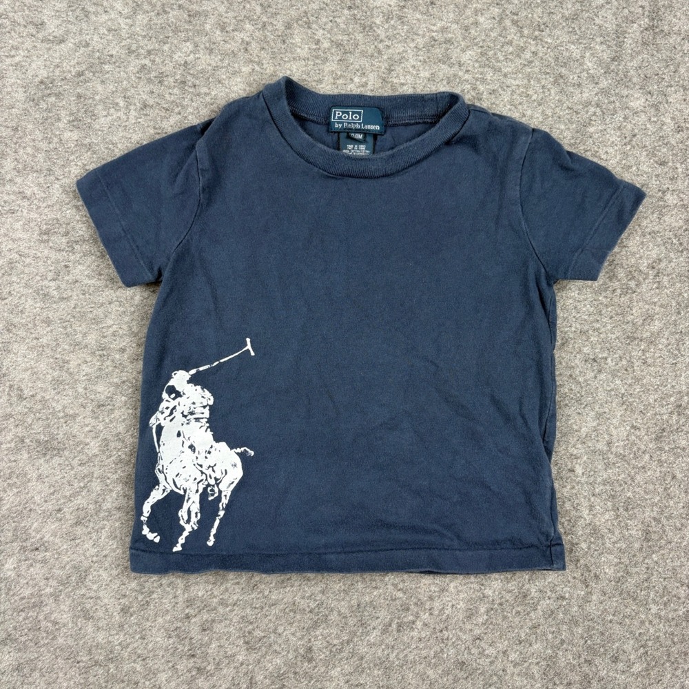 Polo‎ Ralph Lauren T Shirt Boy 24 Month Navy Blue Big Pony Graphic Tee